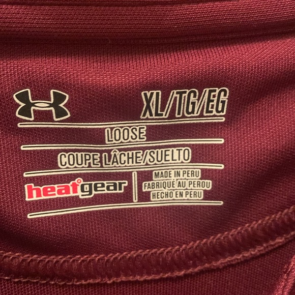 UNDER ARMOUR XL POLO IN RICH BURGUNDY - Picture 6 of 10